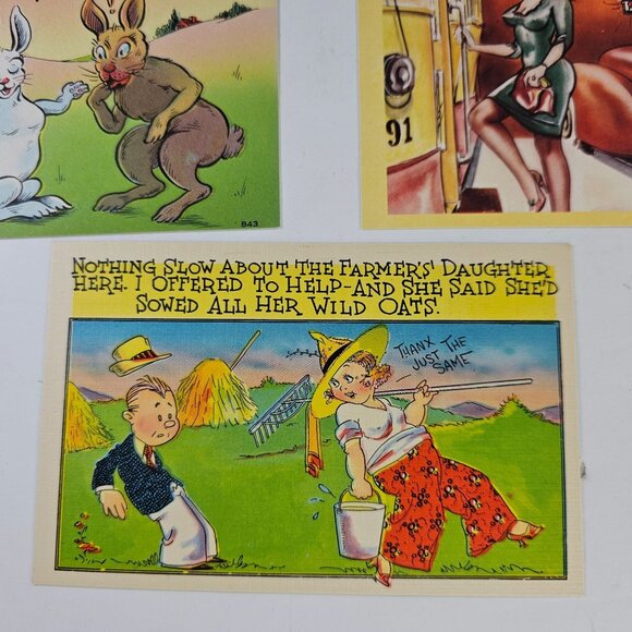 Vintage Asheville Postcard Lot of 10 Humorous Comic Illustrations Unused Made in - Picture 4 of 9